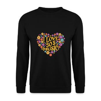 Drôle de collectionneur de disques - Sweat-shirt Unisexe - noir - Devant - Alina (178cm) & Michal (187cm)