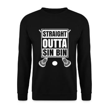 Funny Ice hockey player - Unisex Sweatshirt - black - Front - Alina (178cm) & Michal (187cm)