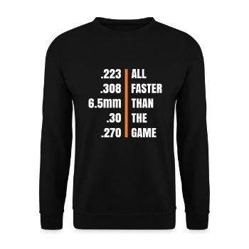 Drôle de chasseur - Sweat-shirt Unisexe - noir - Devant - Alina (178cm) & Michal (187cm)