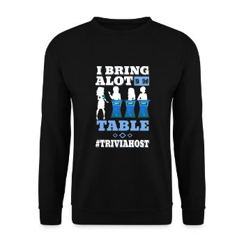 Brettspiel Nacht Gastgeber Trivia Night - Unisex Pullover - Schwarz - Vorne - Alina (178cm) & Michal (187cm)