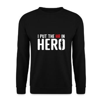 HR Manager Human Resource HR Staff - Unisex Sweatshirt - black - Front - Alina (178cm) & Michal (187cm)