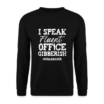 HR Manager Human Resource HR Staff - Unisex Sweatshirt - black - Front - Alina (178cm) & Michal (187cm)