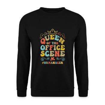 HR Manager Human Resource HR Mitarbeiter - Unisex Pullover - Schwarz - Vorne - Alina (178cm) & Michal (187cm)