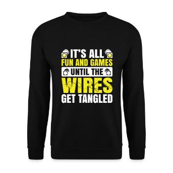 Stage Crew Lighting Technician - Unisex Sweatshirt - black - Front - Alina (178cm) & Michal (187cm)