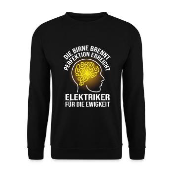 Electrician for eternity Electrician - Unisex Sweatshirt - black - Front - Alina (178cm) & Michal (187cm)