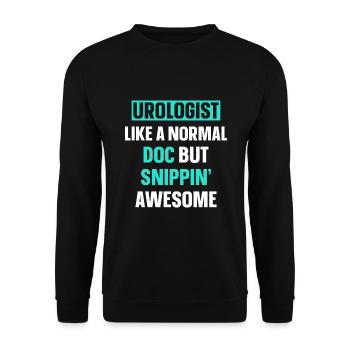Urologue de vasectomie - Sweat-shirt Unisexe - noir - Devant - Alina (178cm) & Michal (187cm)