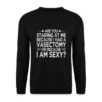 Urologue de vasectomie - Sweat-shirt Unisexe - noir - Devant - Alina (178cm) & Michal (187cm)