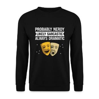Artistes de théâtre Acteurs de théâtre - Sweat-shirt Unisexe - noir - Devant - Alina (178cm) & Michal (187cm)