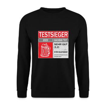 Nachbar Biertrinker - Unisex Pullover - Schwarz - Vorne - Alina (178cm) & Michal (187cm)