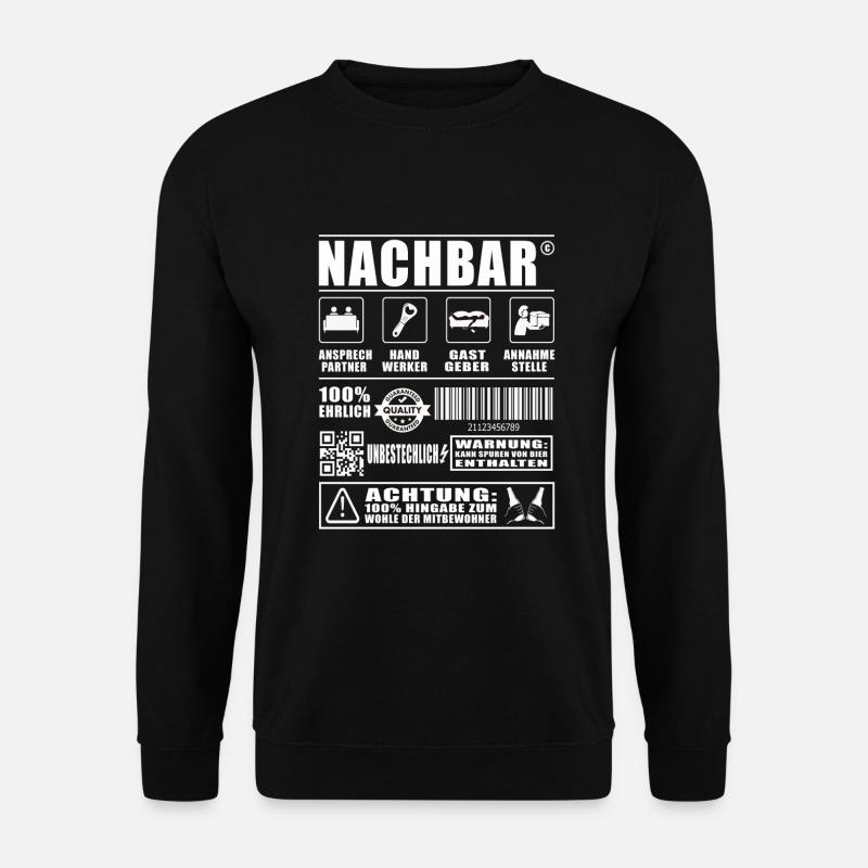 Nachbar Lieblingsnachbar - Unisex Pullover - Schwarz