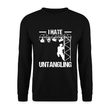 Stage Crew Lighting Technician - Unisex Sweatshirt - black - Front - Alina (178cm) & Michal (187cm)