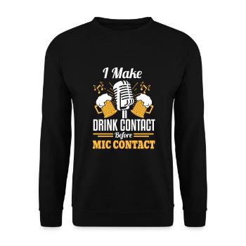 Drôle de chanteur de karaoké - Sweat-shirt Unisexe - noir - Devant - Alina (178cm) & Michal (187cm)