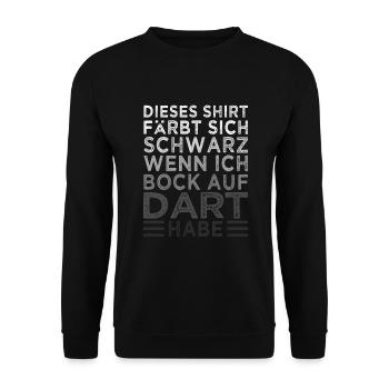 Dart Profi Dartspieler - Unisex Pullover - Schwarz - Vorne - Alina (178cm) & Michal (187cm)
