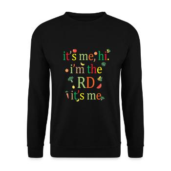 Funny Registered Dietitian RD Nutritionist - Unisex Sweatshirt - black - Front - Alina (178cm) & Michal (187cm)