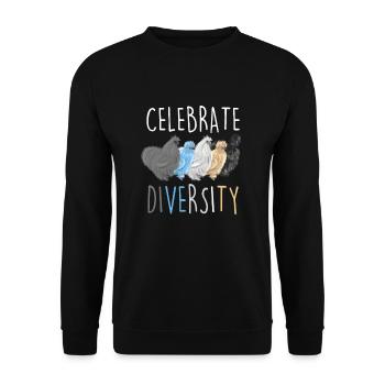 Silkie chicken - Unisex Sweatshirt - black - Front - Alina (178cm) & Michal (187cm)