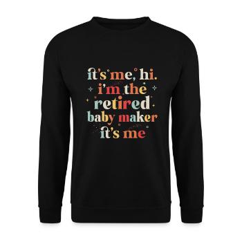 Vasectomie - Sweat-shirt Unisexe - noir - Devant - Alina (178cm) & Michal (187cm)