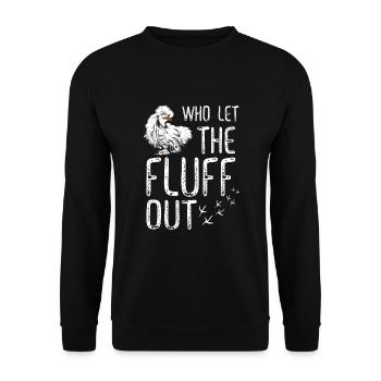 Silkie chicken - Unisex Sweatshirt - black - Front - Alina (178cm) & Michal (187cm)