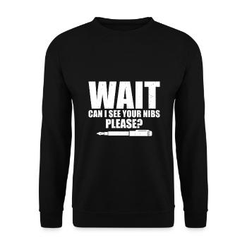Stylo - Sweat-shirt Unisexe - noir - Devant - Alina (178cm) & Michal (187cm)
