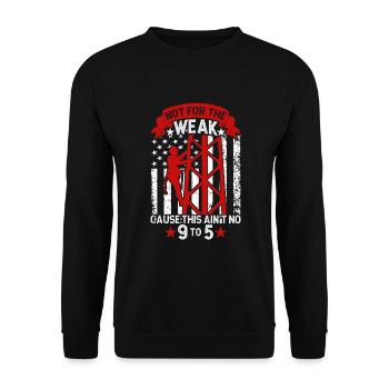 Fountain pen - Unisex Sweatshirt - black - Front - Alina (178cm) & Michal (187cm)
