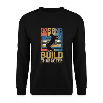 R&B 90s - Unisex Sweatshirt - black - Front - Alina (178cm) & Michal (187cm)
