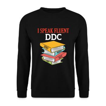 Library Assistant Library Assistant - Unisex Sweatshirt - black - Front - Alina (178cm) & Michal (187cm)