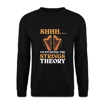 Harpist, harpist, harpist - Unisex Sweatshirt - black - Front - Alina (178cm) & Michal (187cm)