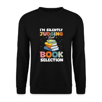 Library Assistant Library Assistant - Unisex Sweatshirt - black - Front - Alina (178cm) & Michal (187cm)