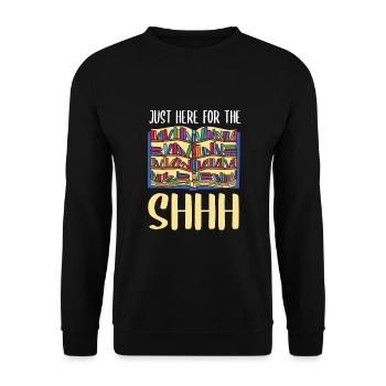 Library Assistant Library Assistant - Unisex Sweatshirt - black - Front - Alina (178cm) & Michal (187cm)