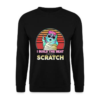 DJ Disc jockey Turntable - Unisex Pullover - Schwarz - Vorne - Alina (178cm) & Michal (187cm)
