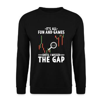 Trading Stocks Stock Market Trader Stock Chart - Unisex Sweatshirt - black - Front - Alina (178cm) & Michal (187cm)