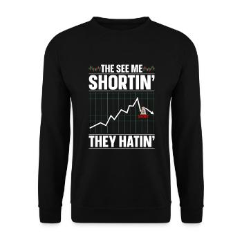 Trading Stocks Stock Market Trader Stock Chart - Unisex Sweatshirt - black - Front - Alina (178cm) & Michal (187cm)