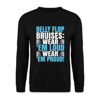 Belly flop - Unisex Sweatshirt - black - Front - Alina (178cm) & Michal (187cm)