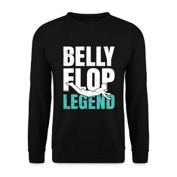 Belly flop - Unisex Sweatshirt - black - Front - Alina (178cm) & Michal (187cm)