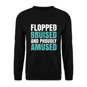 Belly flop - Unisex Sweatshirt - black - Front - Alina (178cm) & Michal (187cm)