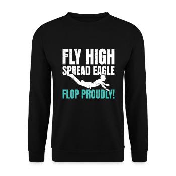 Belly flop - Unisex Sweatshirt - black - Front - Alina (178cm) & Michal (187cm)