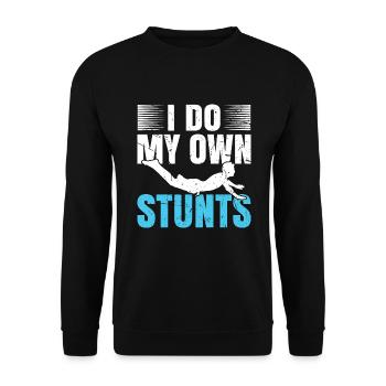 Belly flop - Unisex Sweatshirt - black - Front - Alina (178cm) & Michal (187cm)