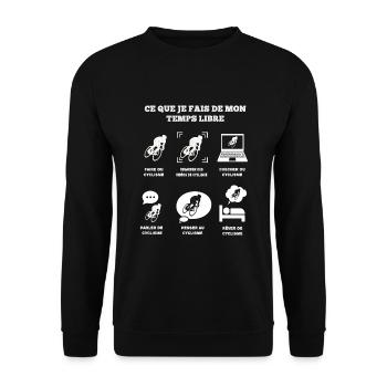 temps libre cyclisme - Sweat-shirt Unisexe - noir - Devant - Alina (178cm) & Michal (187cm)