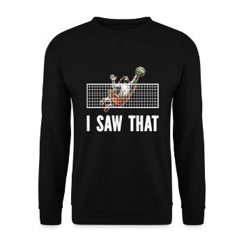 Funny volleyball player - Unisex Sweatshirt - black - Front - Alina (178cm) & Michal (187cm)