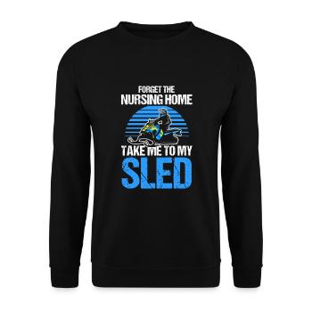 Snowmobiles - Unisex Sweatshirt - black - Front - Alina (178cm) & Michal (187cm)