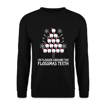 Dental Hygiene Dental Hygienist Teeth Cleaning - Unisex Sweatshirt - black - Front - Alina (178cm) & Michal (187cm)