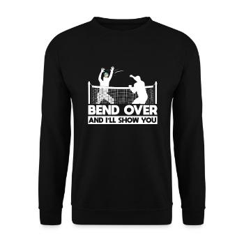 Funny volleyball player - Unisex Sweatshirt - black - Front - Alina (178cm) & Michal (187cm)