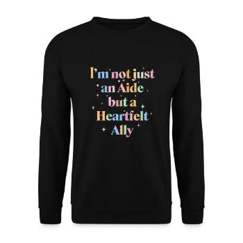 Home Caregiver - Unisex Sweatshirt - black - Front - Alina (178cm) & Michal (187cm)