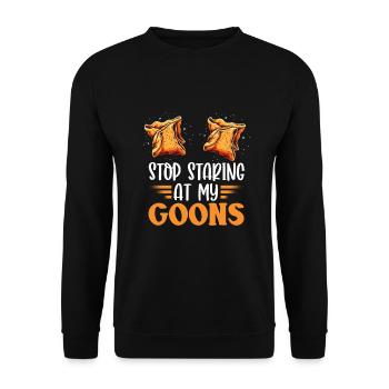 Funny Crab Rangoon - Unisex Sweatshirt - black - Front - Alina (178cm) & Michal (187cm)