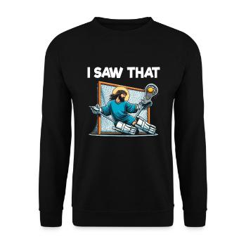 lacrosse goalie - Unisex Pullover - Schwarz - Vorne - Alina (178cm) & Michal (187cm)