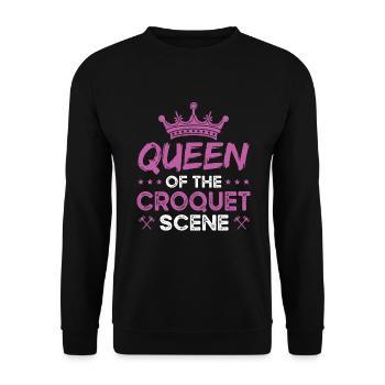 Croquet - Unisex Pullover - Schwarz - Vorne - Alina (178cm) & Michal (187cm)