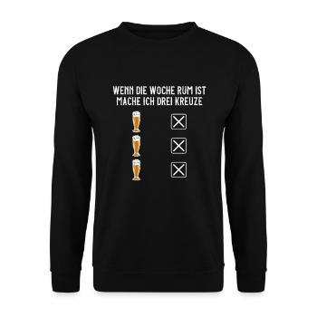 Biertrinker Bier Wochenende - Unisex Pullover - Schwarz - Vorne - Alina (178cm) & Michal (187cm)