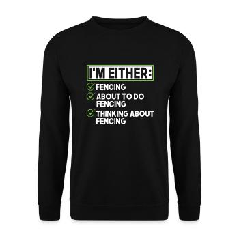 Fencing Fencer - Unisex Sweatshirt - black - Front - Alina (178cm) & Michal (187cm)