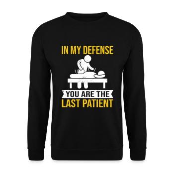 Acupuncturist Acupuncture - Unisex Sweatshirt - black - Front - Alina (178cm) & Michal (187cm)