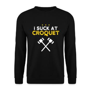 Croquet - Unisex Pullover - Schwarz - Vorne - Alina (178cm) & Michal (187cm)
