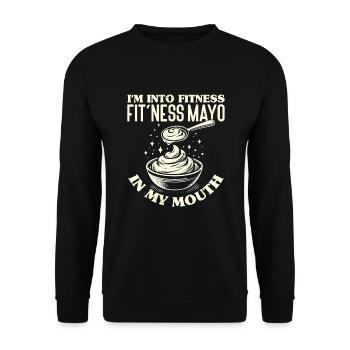 Mayo Lover mayonnaise - Unisex Sweatshirt - black - Front - Alina (178cm) & Michal (187cm)